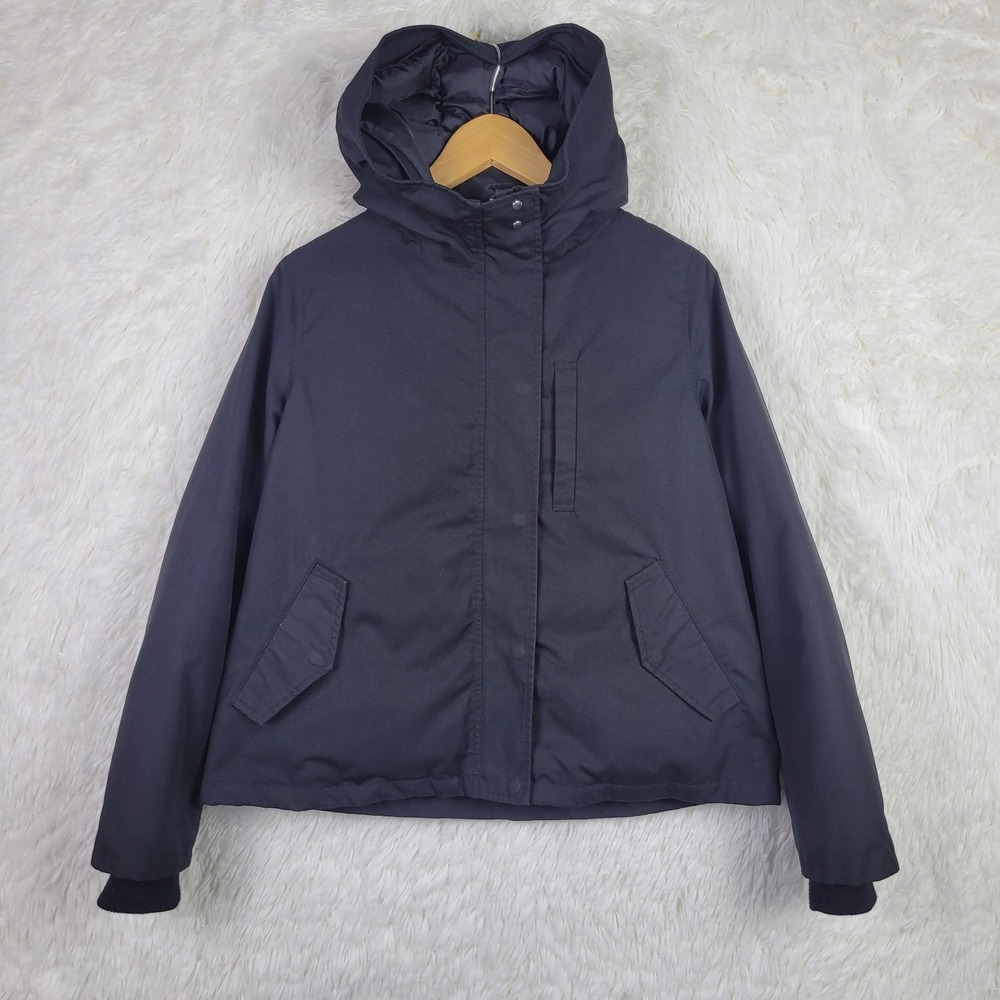 B:Ming By Beams Womens M Black Feather Down Hooded Jacket Made In Japan